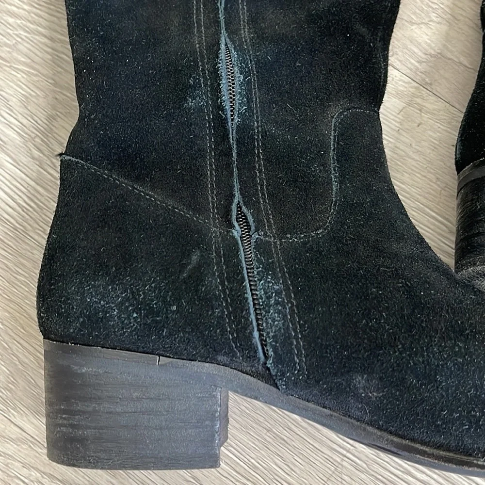 Steve Madden Black Suede Tyga Boots